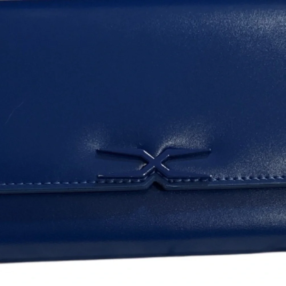 Each Other Paris blue leather long wallet retail $308